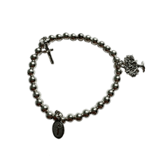 Pulsera perlas plata