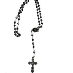 Rosario perlas negras Sepulcro